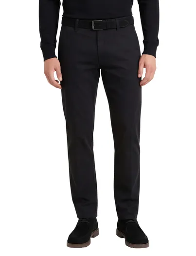 M.E.N.S. Katoenen broek M.E.N.S. Madison donkerblauw effen