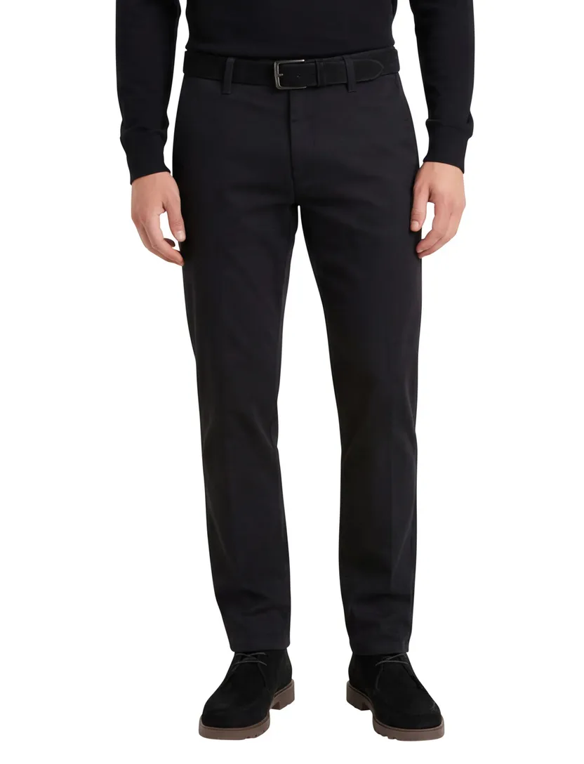 M.E.N.S. broek katoen Madison donkerblauw effen