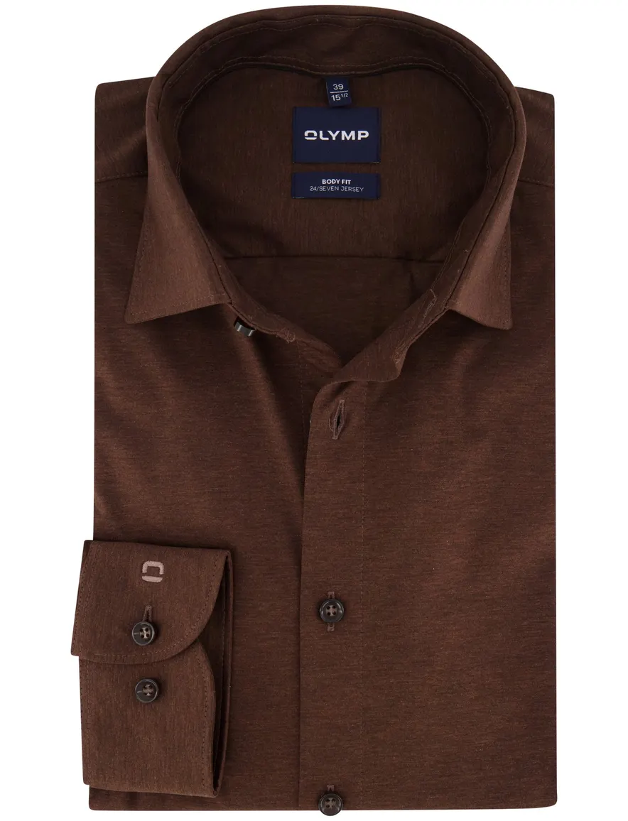 Overhemd Olymp bruin Shirt dress ml 5