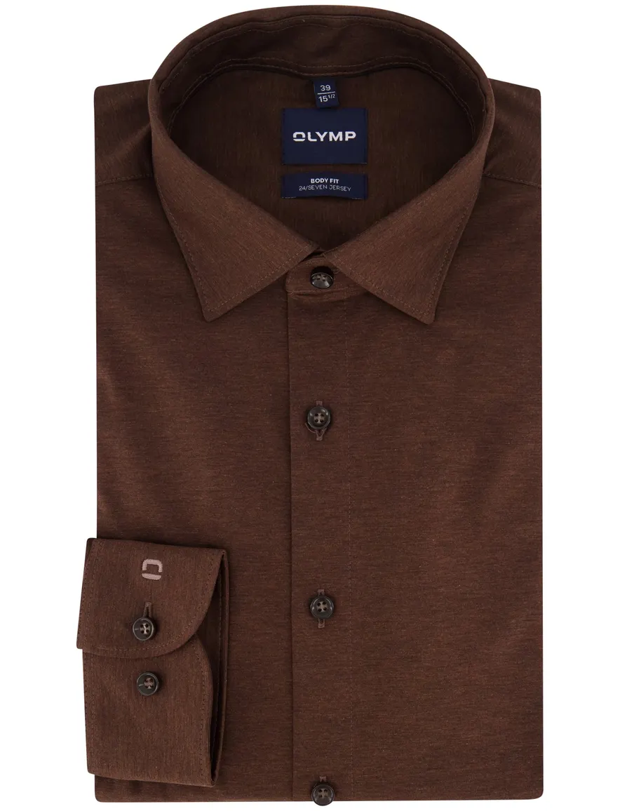 Overhemd Olymp bruin Shirt dress ml 5