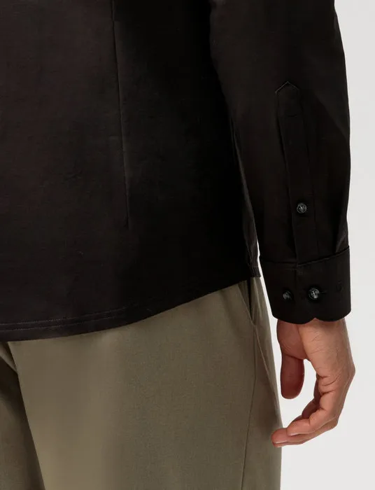 Olymp overhemd extra slim fit effen zwart katoen