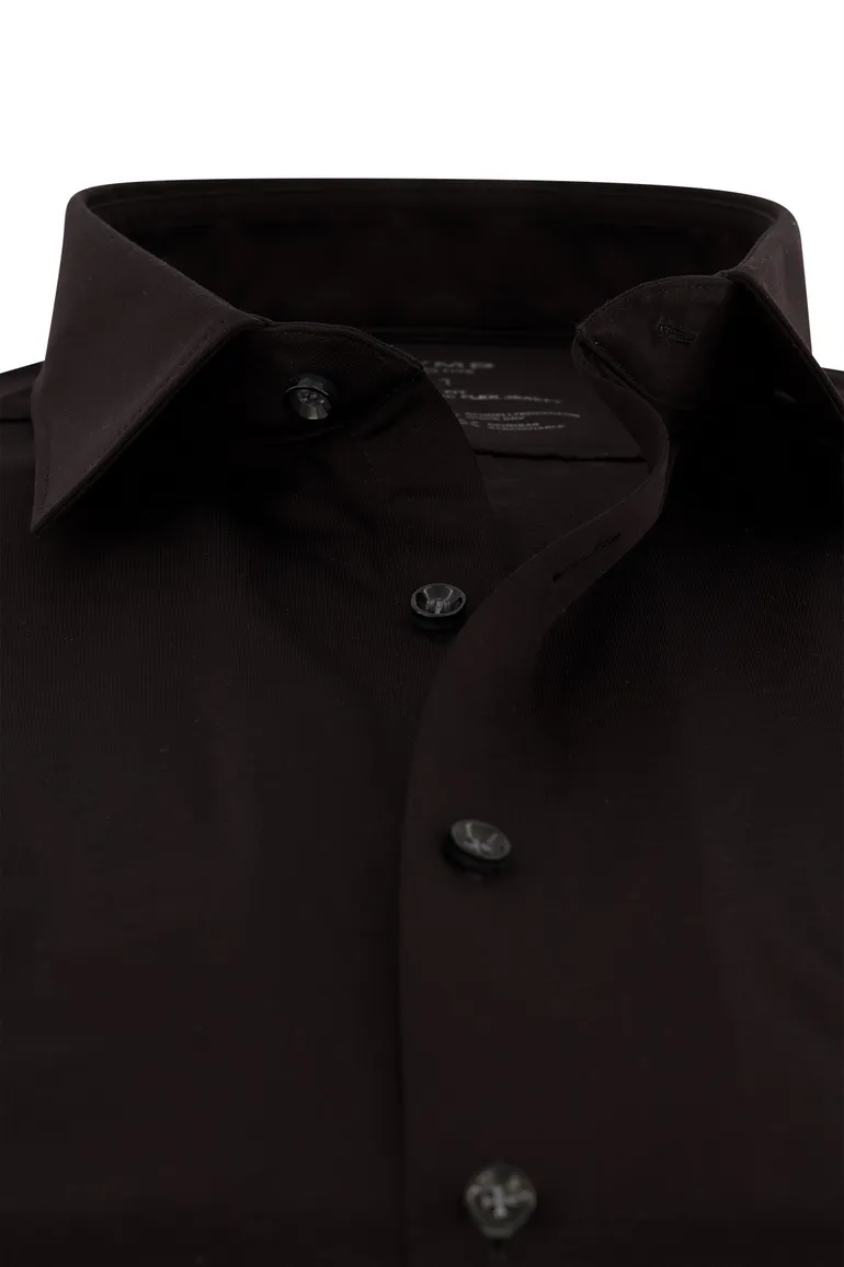 Olymp overhemd extra slim fit effen zwart katoen