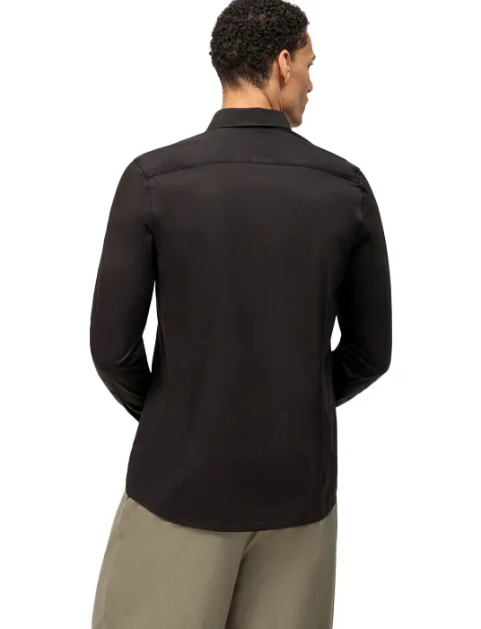 Olymp overhemd extra slim fit effen zwart katoen
