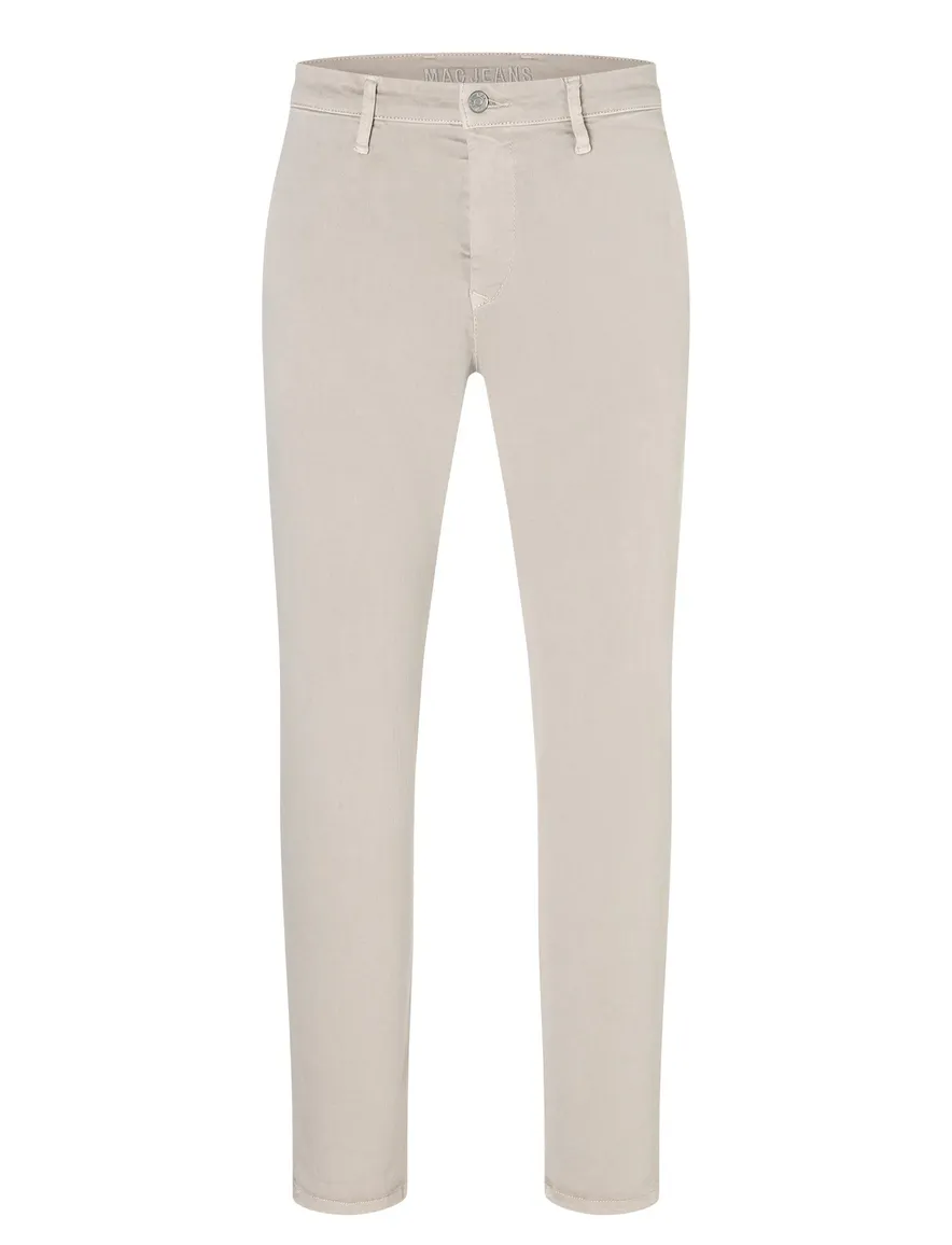 Mac Pantalon chino beige effen normale fit