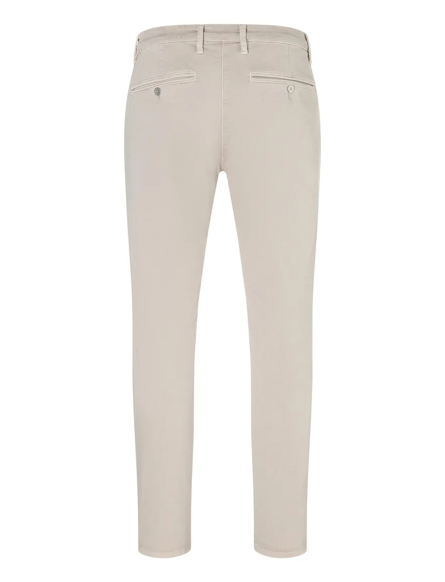 Mac Pantalon chino beige effen normale fit
