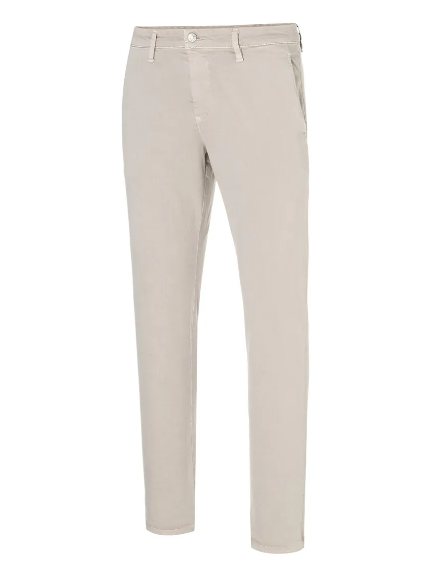 Mac Pantalon chino beige effen normale fit