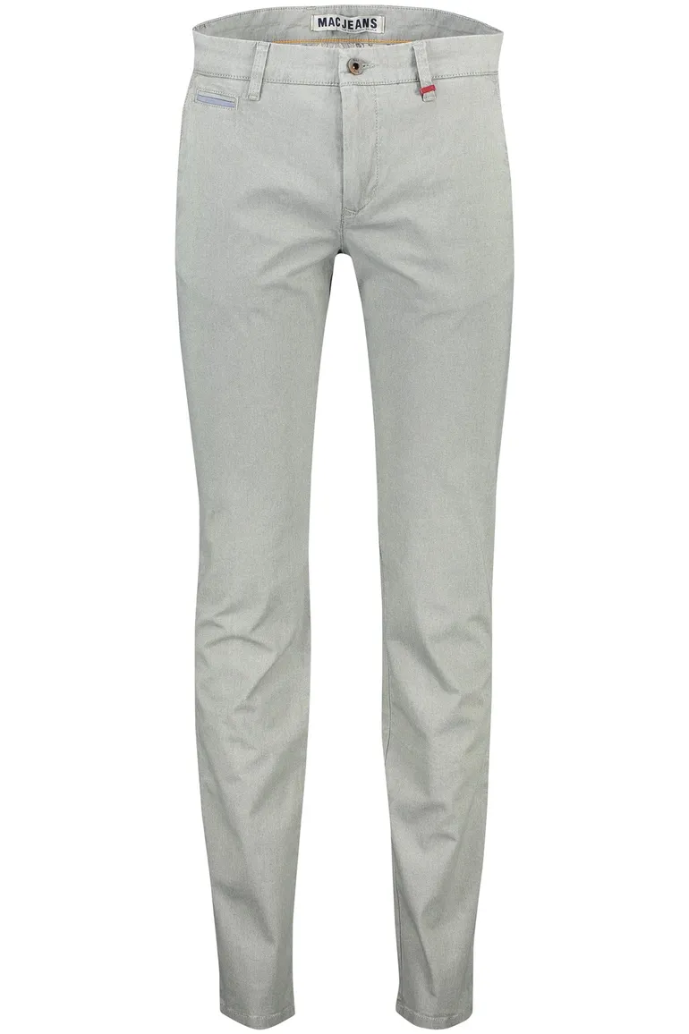 katoenen broek Mac groen effen denim