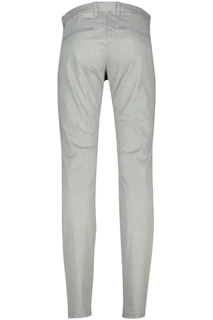 Denim Mac katoenen chino grijs effen