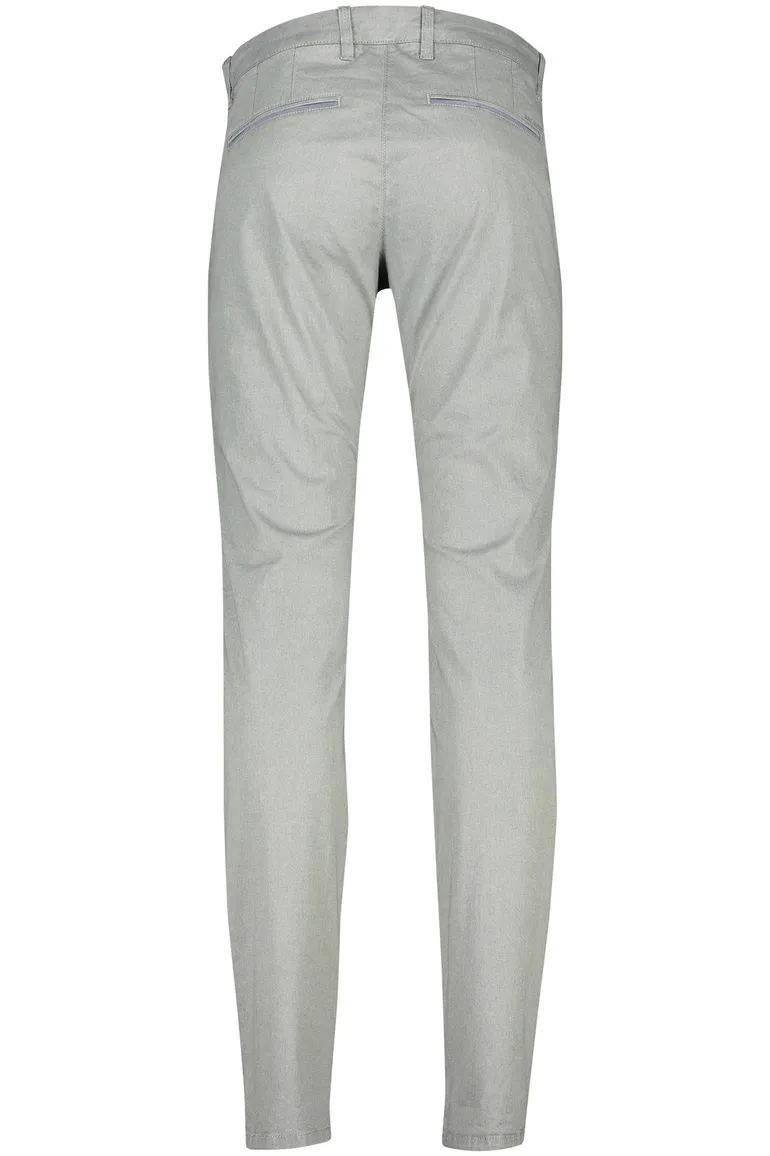 Katoenen Mac chino grijs effen denim