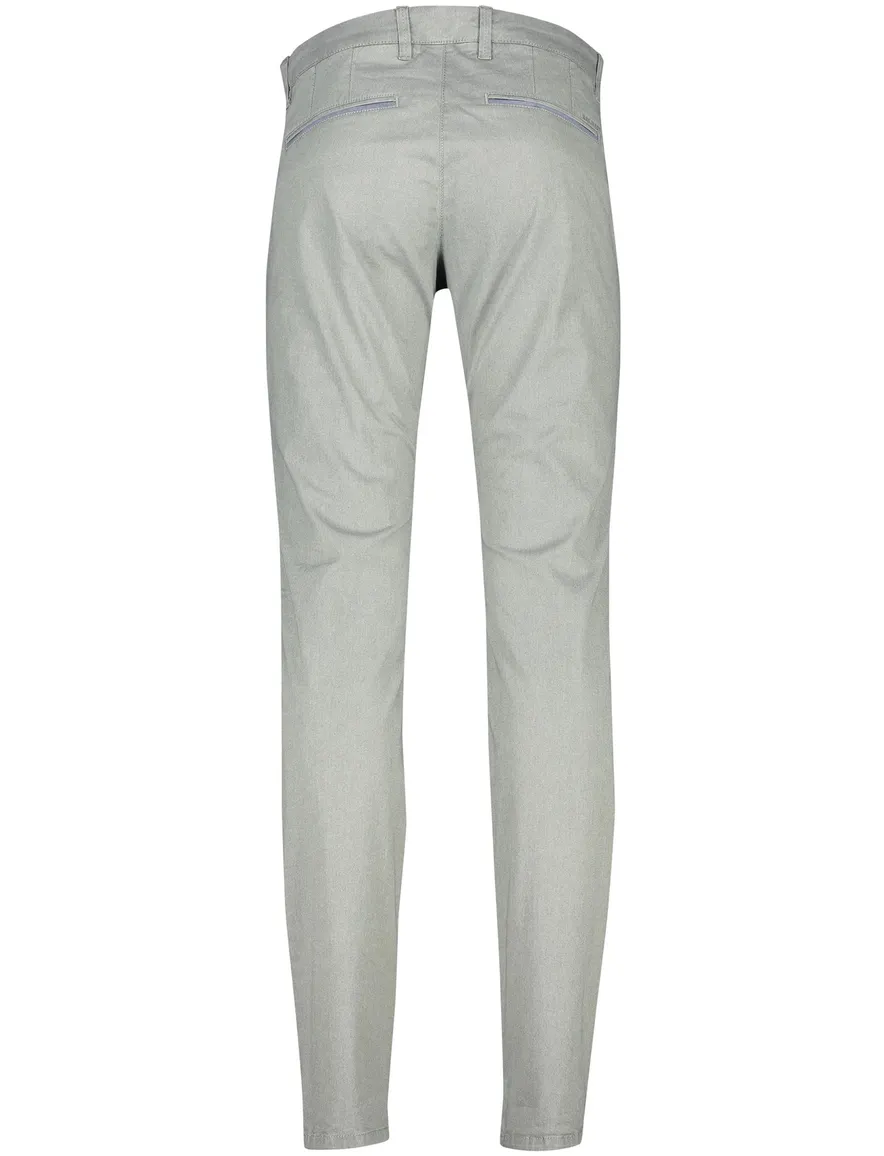 Katoenen Mac chino grijs effen denim