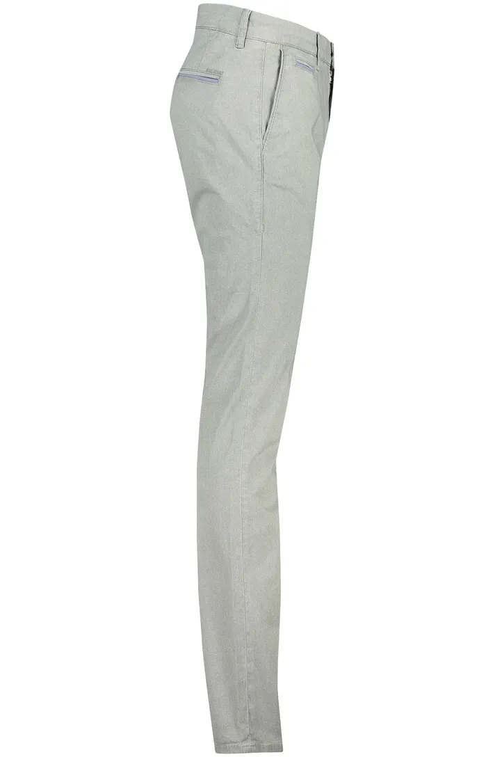 Denim Mac katoenen chino grijs effen