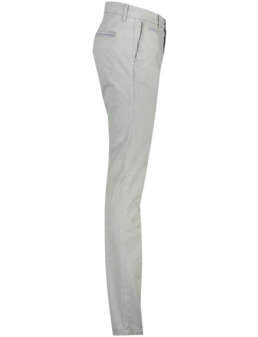 Katoenen Mac chino grijs effen denim