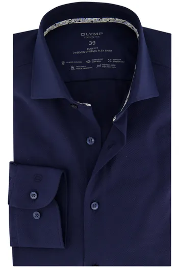 Olymp Navy Olymp business overhemd extra slim fit katoen