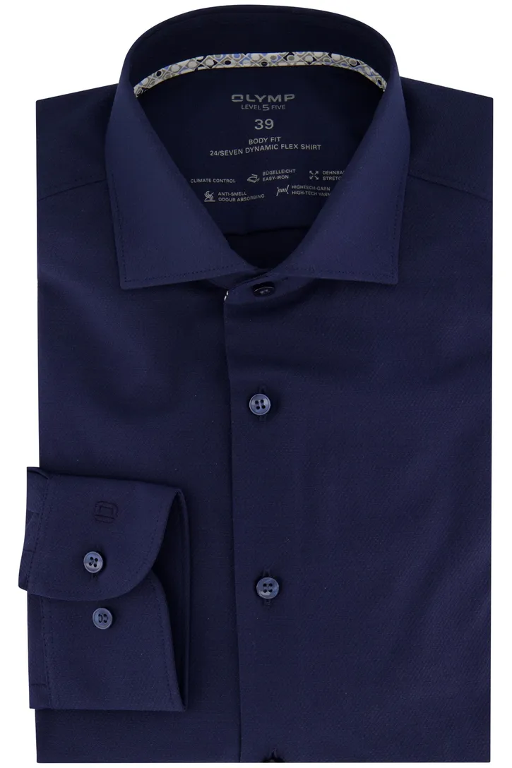 Navy Olymp business overhemd extra slim fit katoen