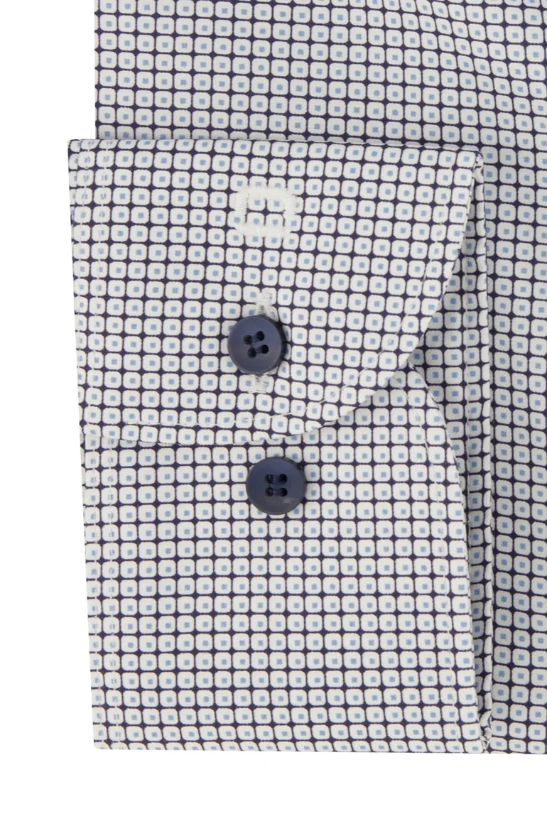 business overhemd Olymp Level Five wit geprint extra slim fit