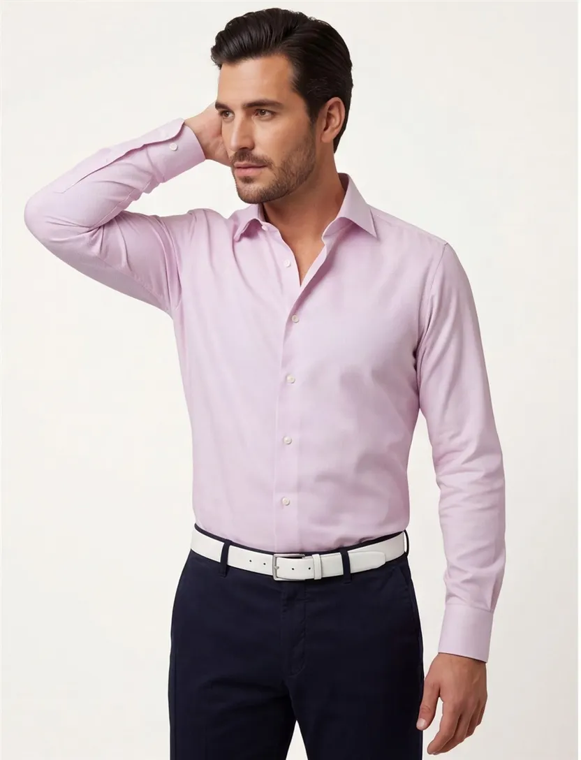 Eton business overhemd Comtemporary Fit roze katoen wide spread