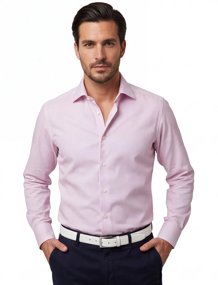 Eton business overhemd Comtemporary Fit roze katoen wide spread