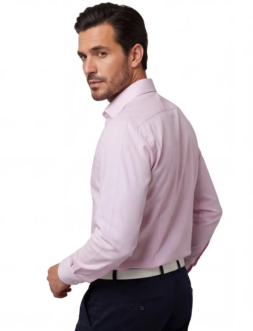 Eton business overhemd Comtemporary Fit roze katoen wide spread