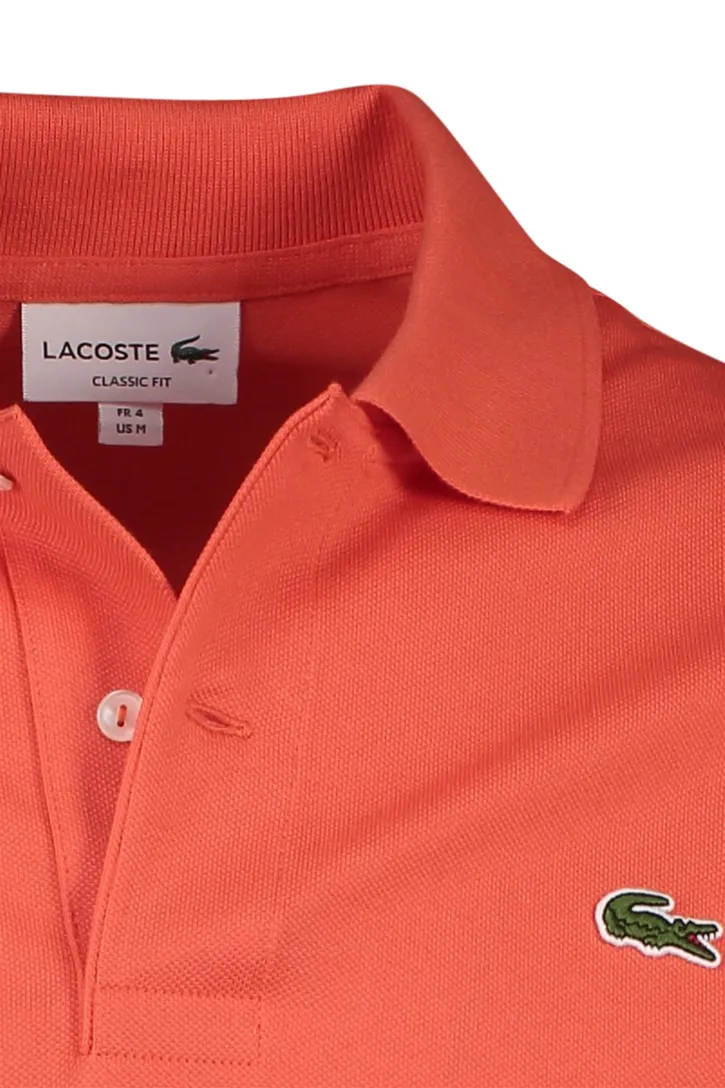 Lacoste polo oranje effen katoen Classic Fit