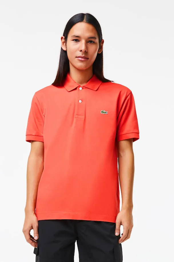 Lacoste polo oranje effen katoen Classic Fit