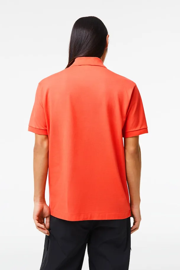 Lacoste polo oranje effen katoen Classic Fit