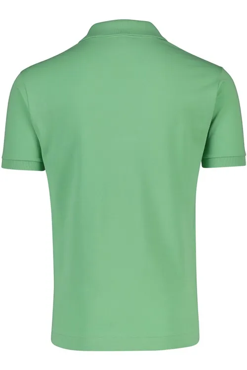 Lacoste poloshirt 3 knoops normale fit groen effen katoen