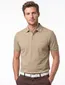 polo Lacoste beige effen katoen normale fit