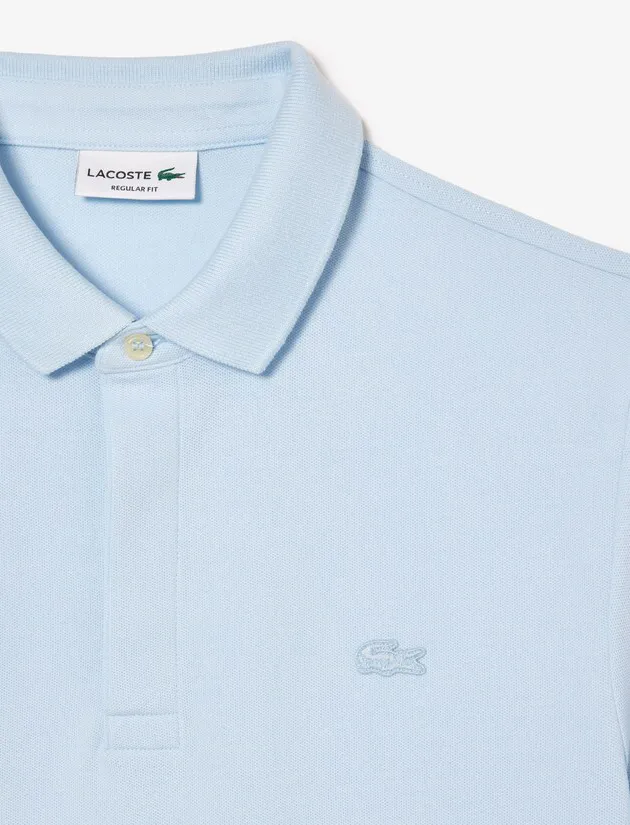 Lacoste polo korte mouw lichtblauw katoen 2-knoops