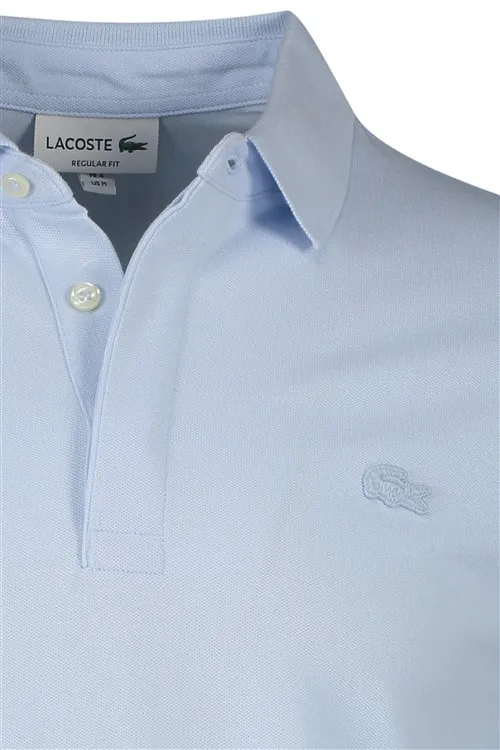 Lacoste polo korte mouw lichtblauw katoen 2-knoops