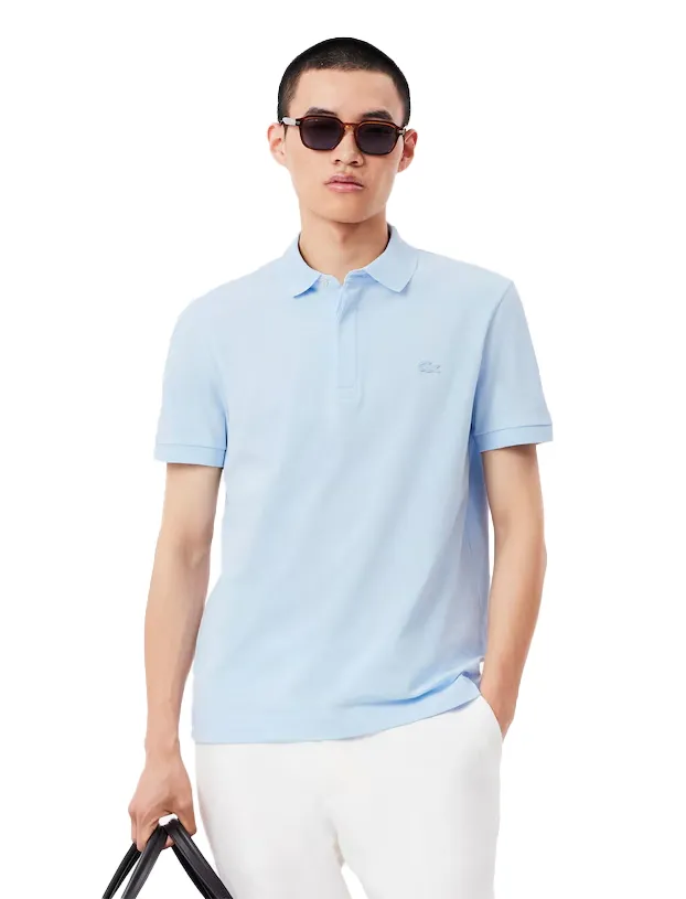 Lacoste polo korte mouw lichtblauw katoen 2-knoops