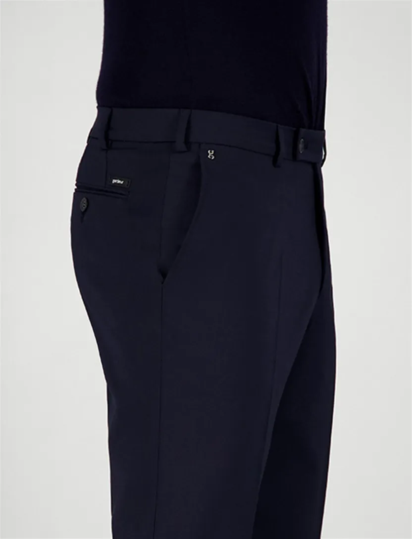 Gardeur broek donkerblauw effen