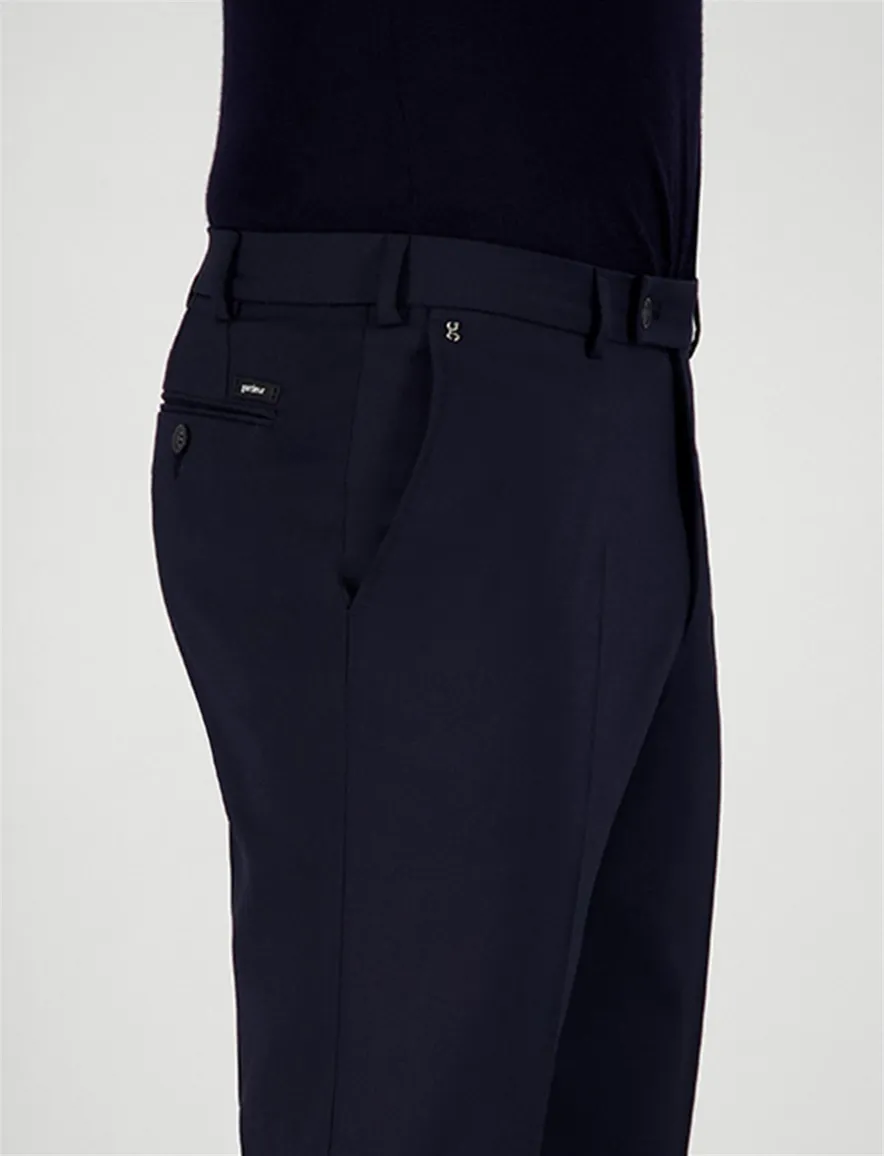 Gardeur broek donkerblauw effen