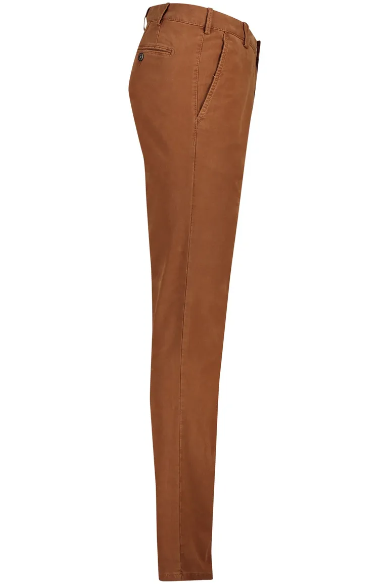 katoenen Rio broek Meyer bruin effen