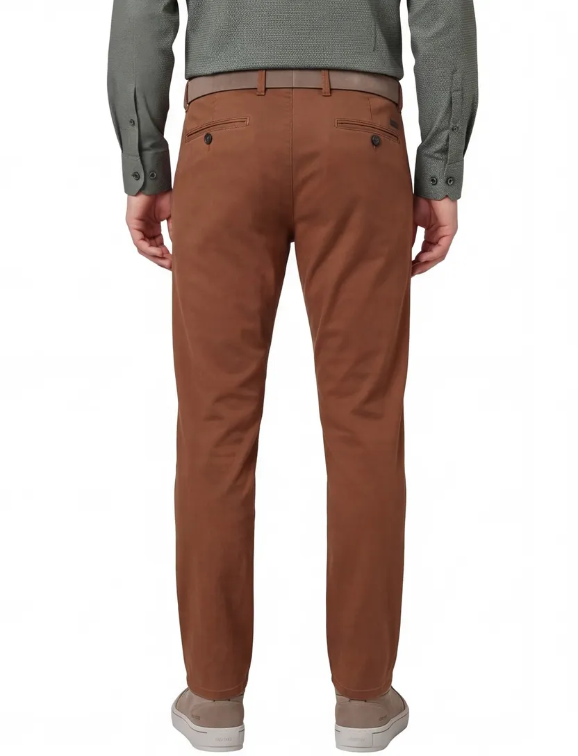 Meyer Rio katoenen broek bruin effen