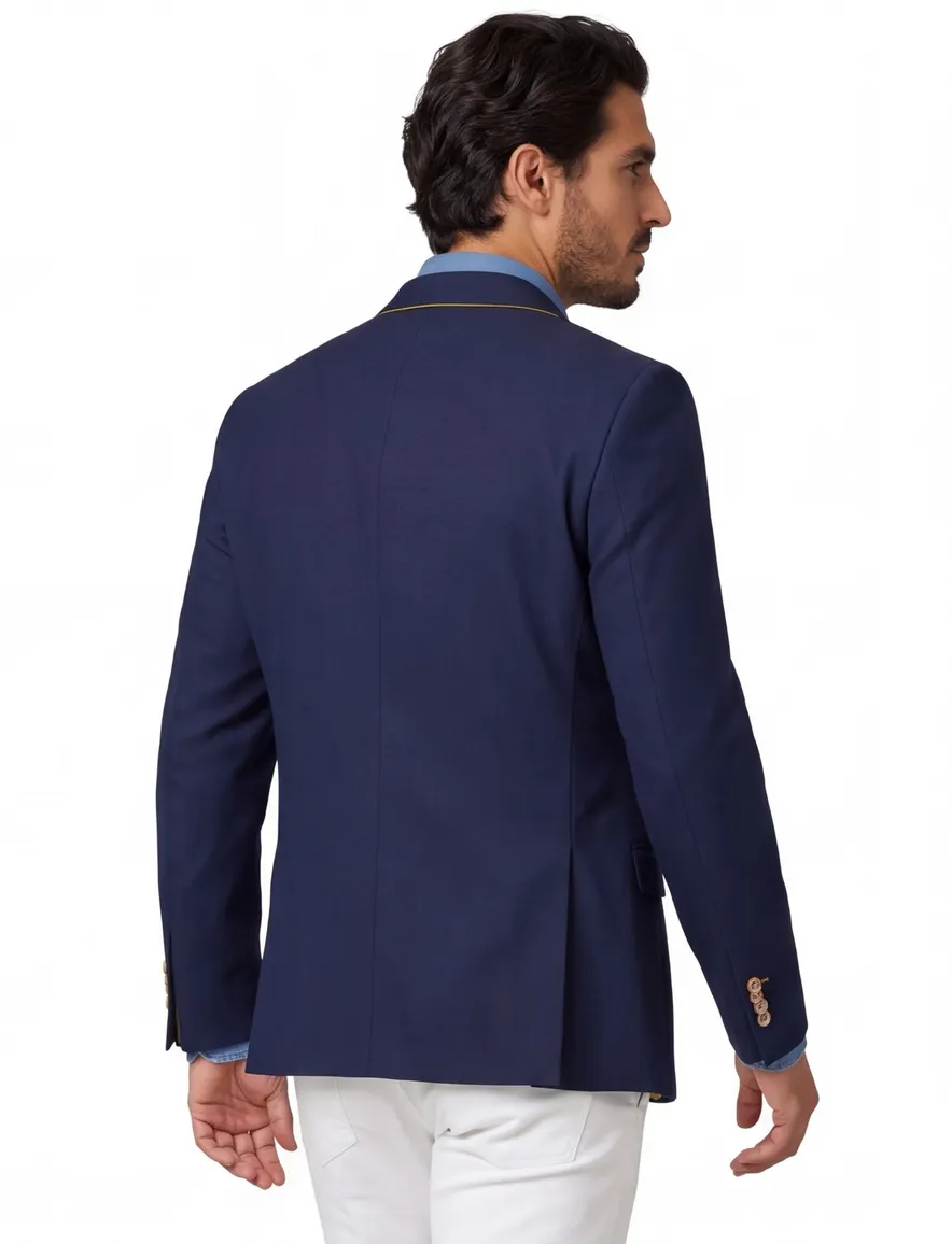 A Fish Named Fred colbert navy effen slim fit