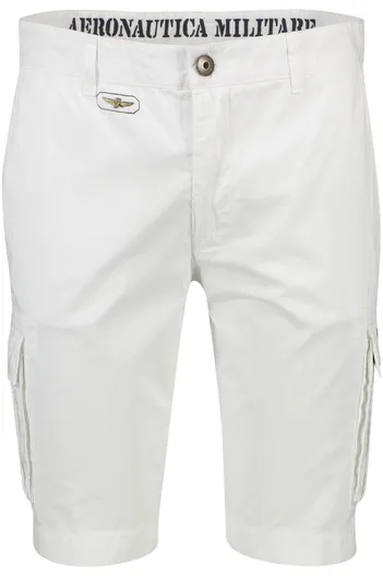 Aeronautica Militare Aeronautica Militare bermuda ecru opdruk zakken katoen