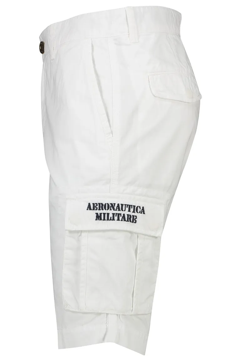 Aeronautica Militare bermuda ecru opdruk zakken katoen