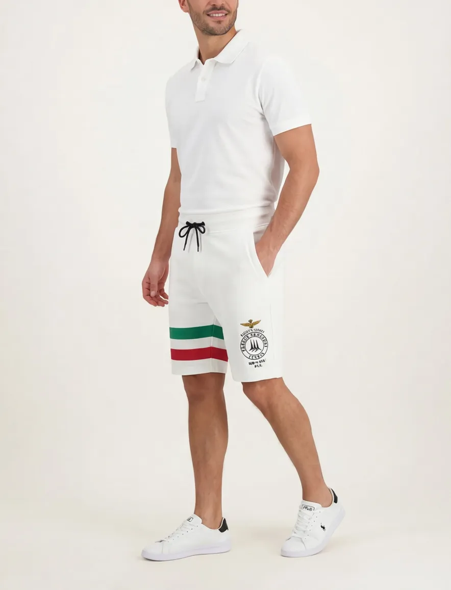 Aeronautica Militare bermuda wit strepen
