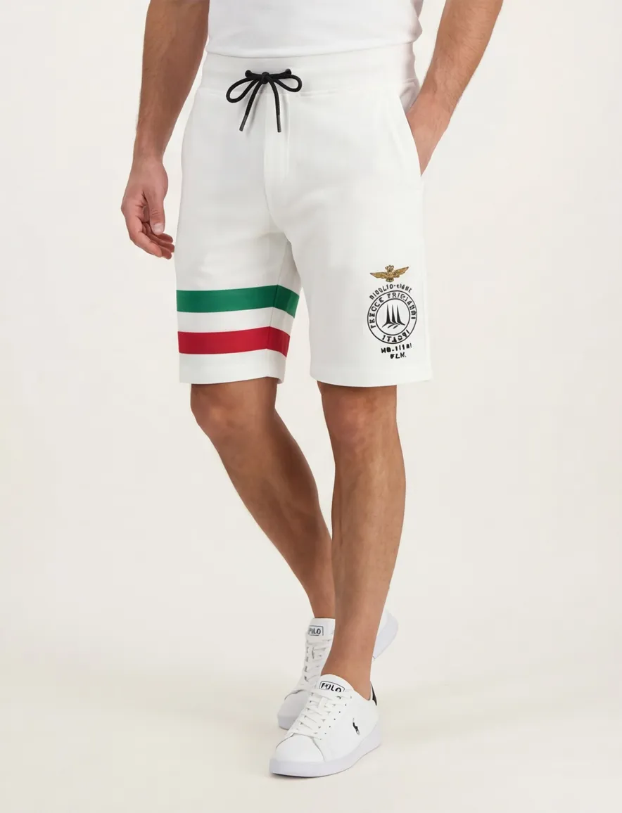 Aeronautica Militare bermuda wit strepen