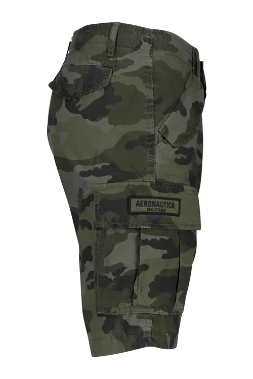 Aeronautica Militare korte broek donkergroen geprint