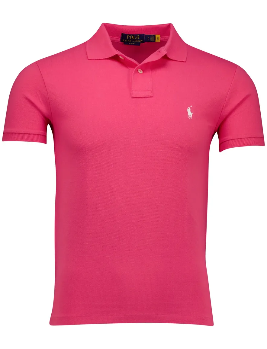 Polo Ralph Lauren Slim Fit poloshirt korte mouw roze