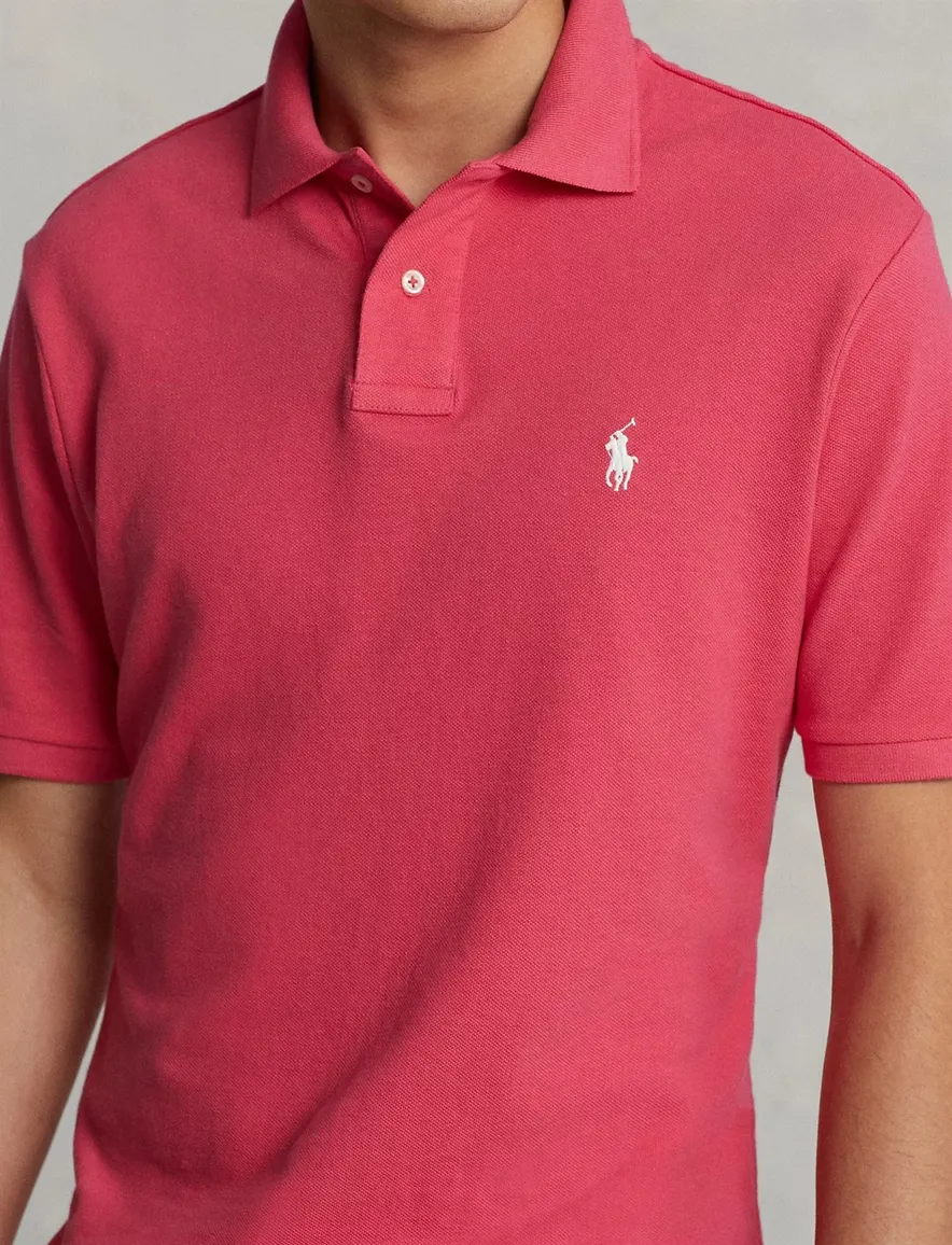 Polo Ralph Lauren Slim Fit poloshirt korte mouw roze