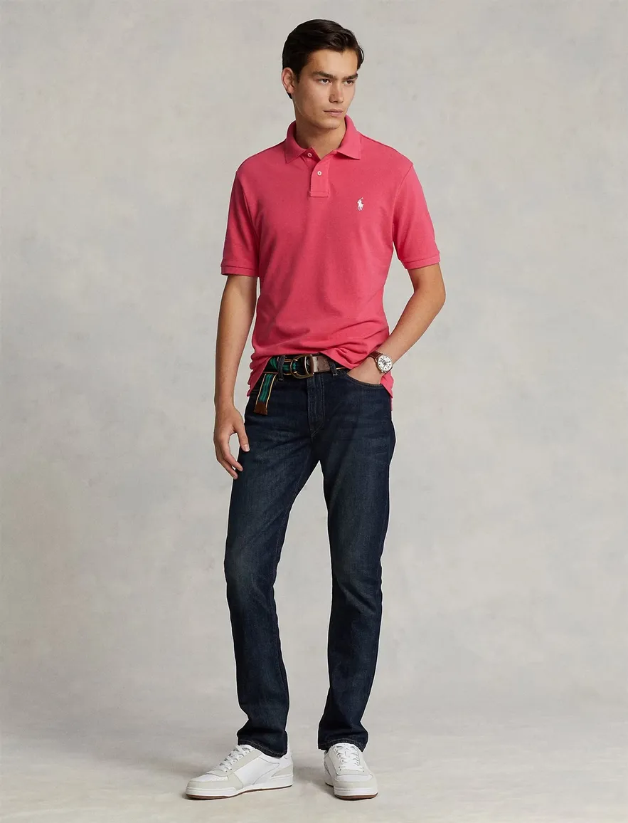Polo Ralph Lauren Slim Fit poloshirt korte mouw roze