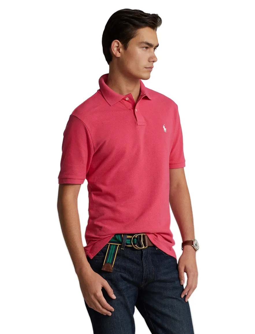 Polo Ralph Lauren Slim Fit poloshirt korte mouw roze