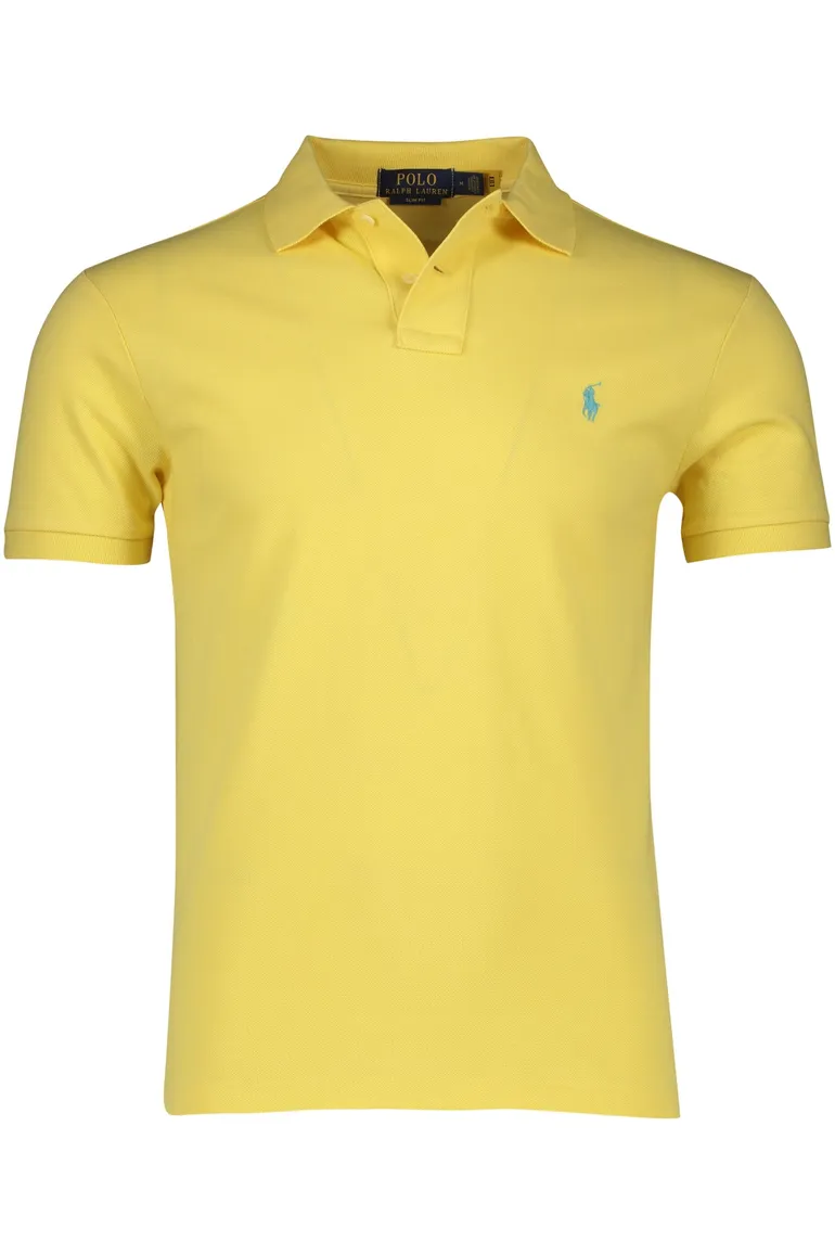 Polo Ralph Lauren polo slim fit effe geel katoen