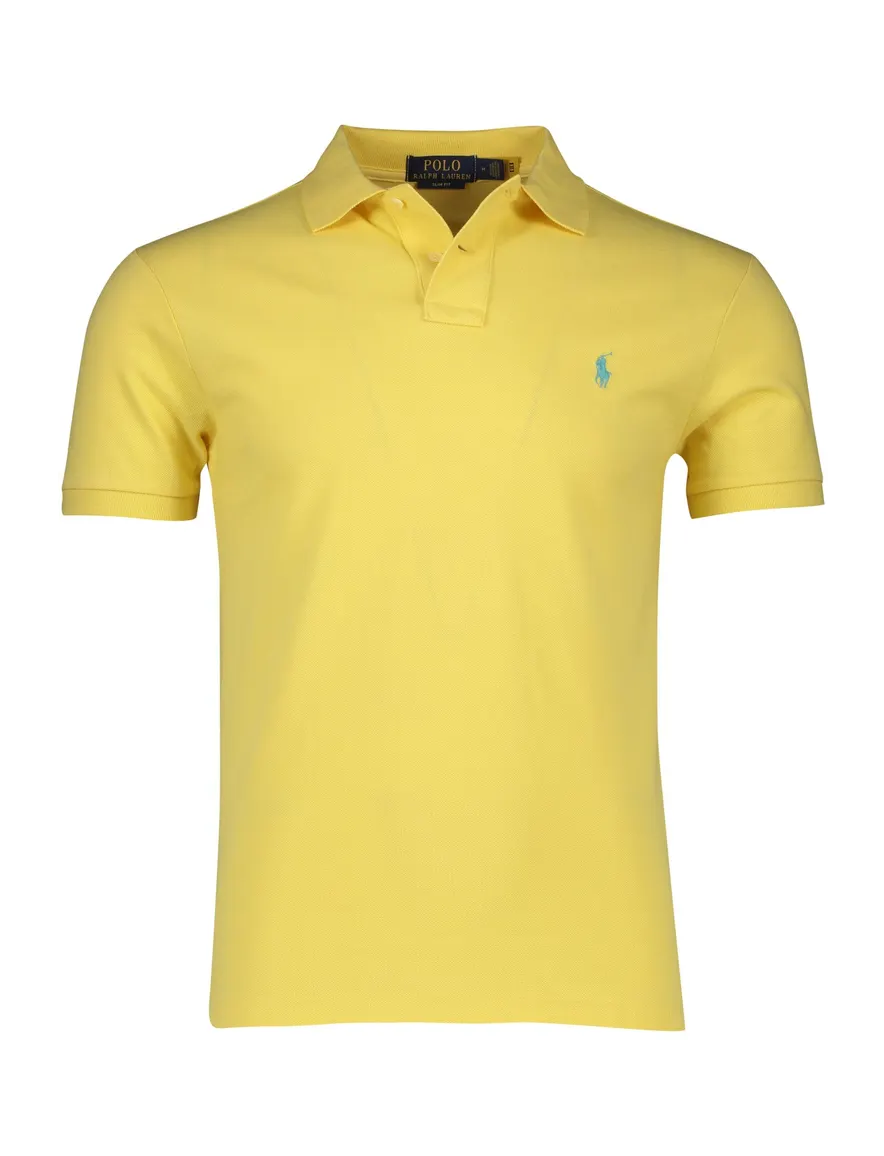 Polo Ralph Lauren polo slim fit effe geel katoen