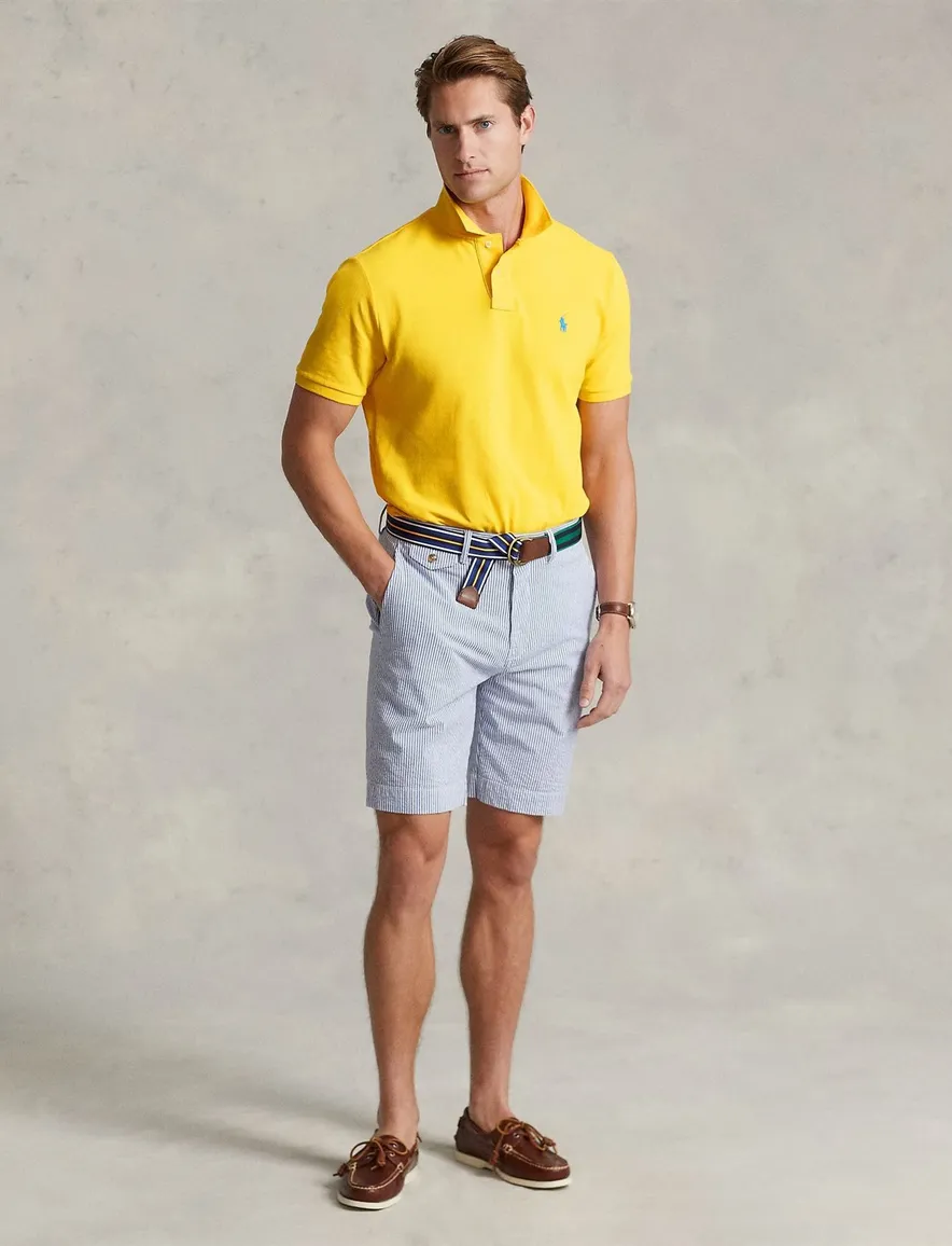Polo Ralph Lauren polo slim fit effe geel katoen