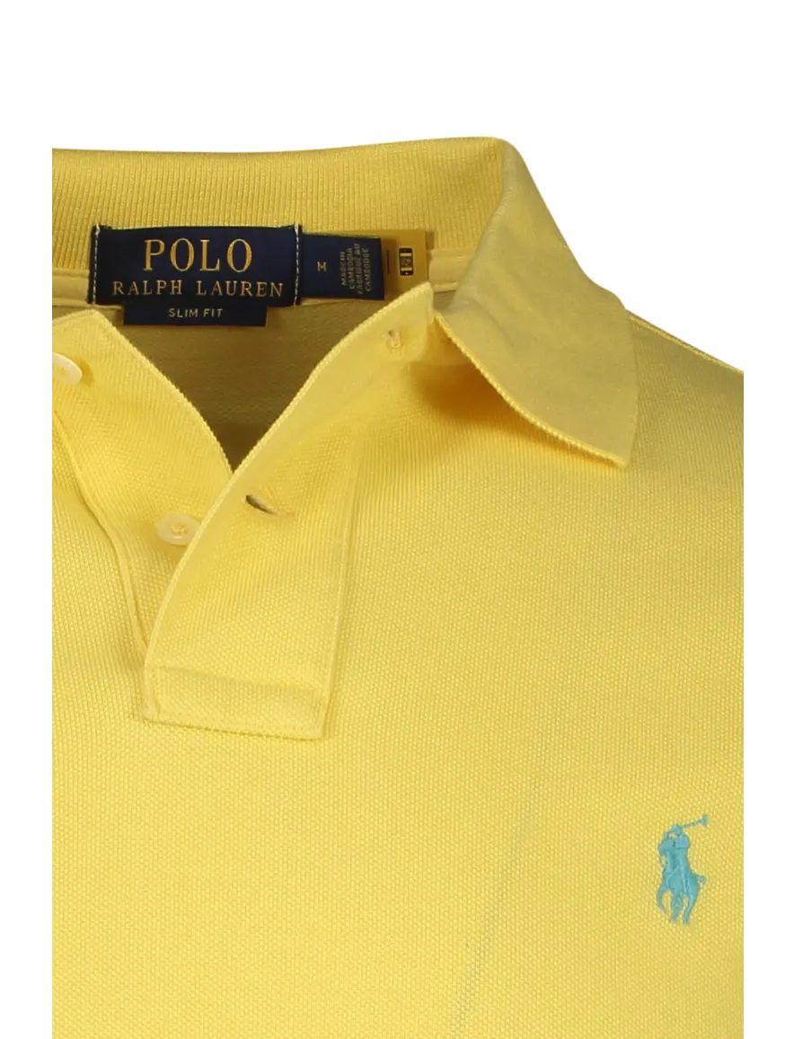 Polo Ralph Lauren polo slim fit effe geel katoen