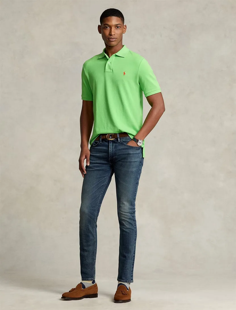 Polo Ralph Lauren polo Slim Fit slim fit gifgroen effen katoen
