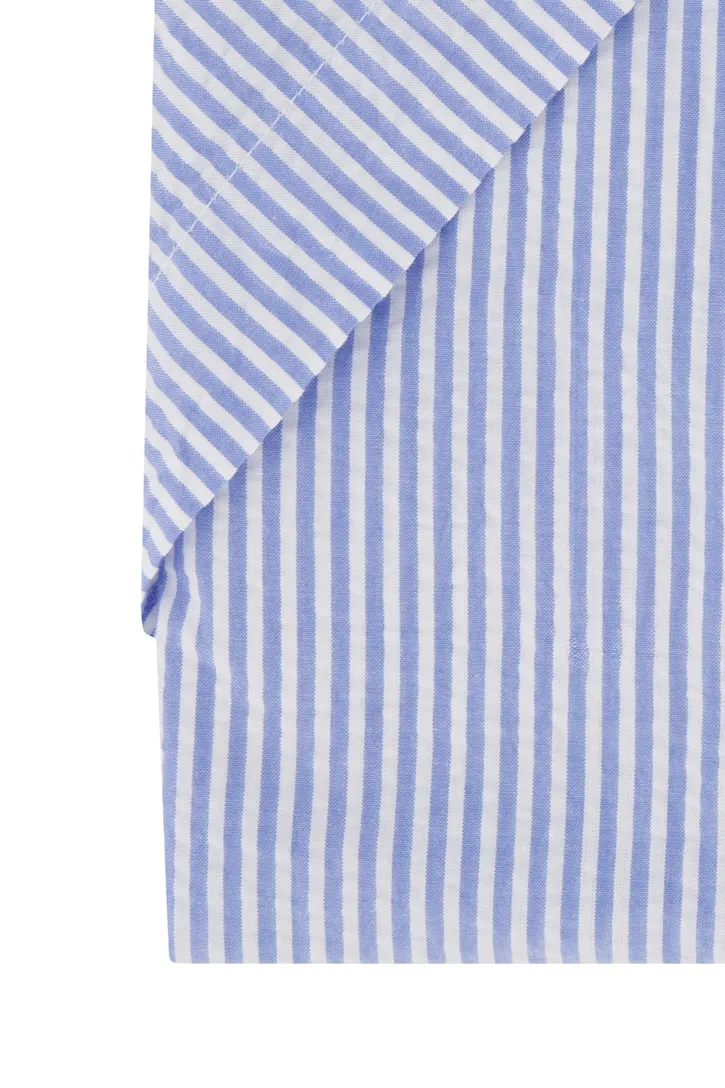 Polo Ralph Lauren casual overhemd korte mouw blauw gestreept
